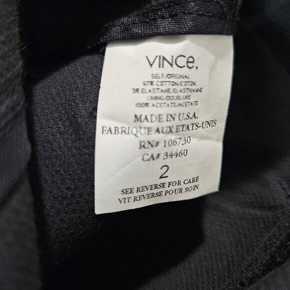 VINCE Black Womens sz 2 Pleated Textured Fabric Pockets Skirt - Picture 7 of 8